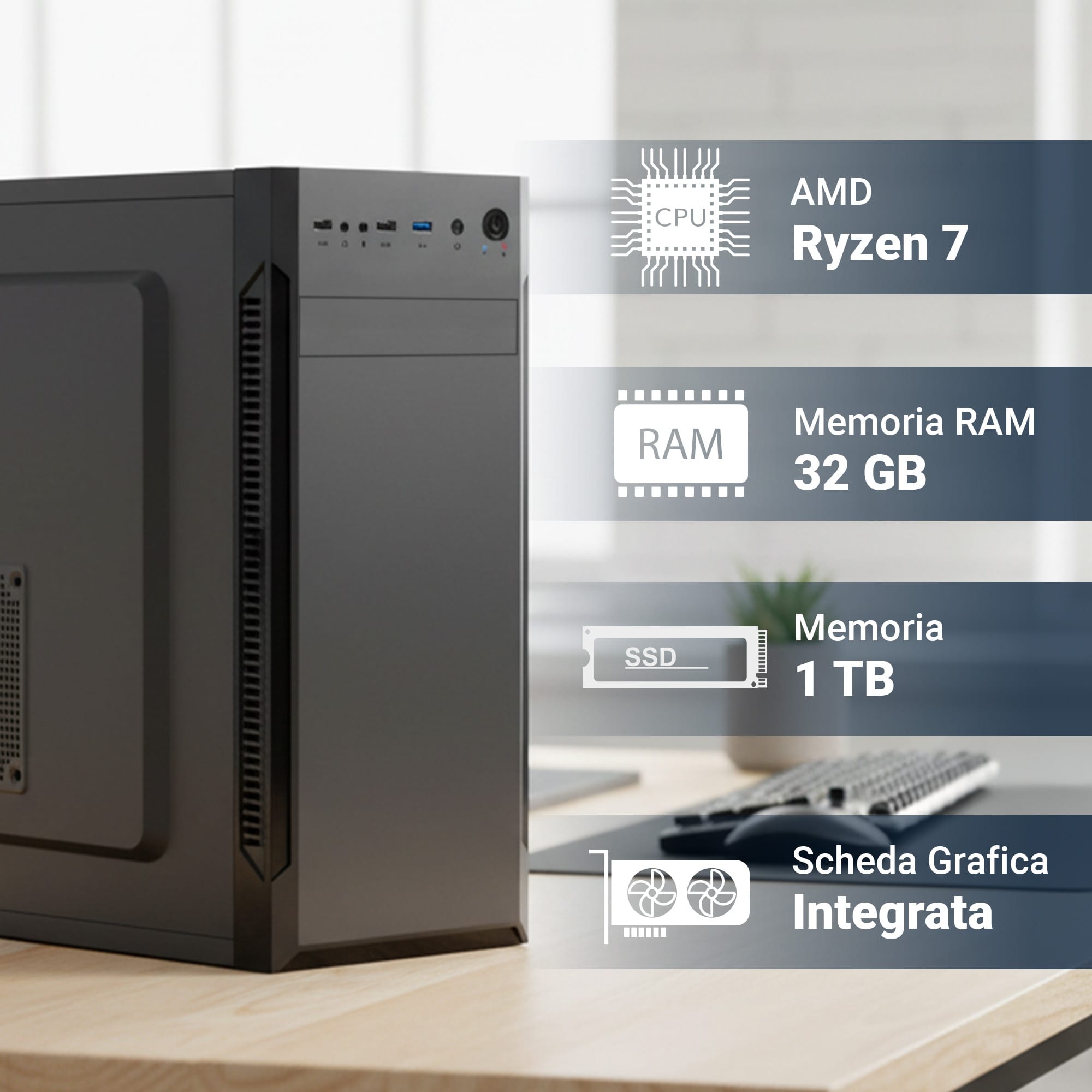 PC Workstation AMD Ryzen 7 5700G - immagine 2