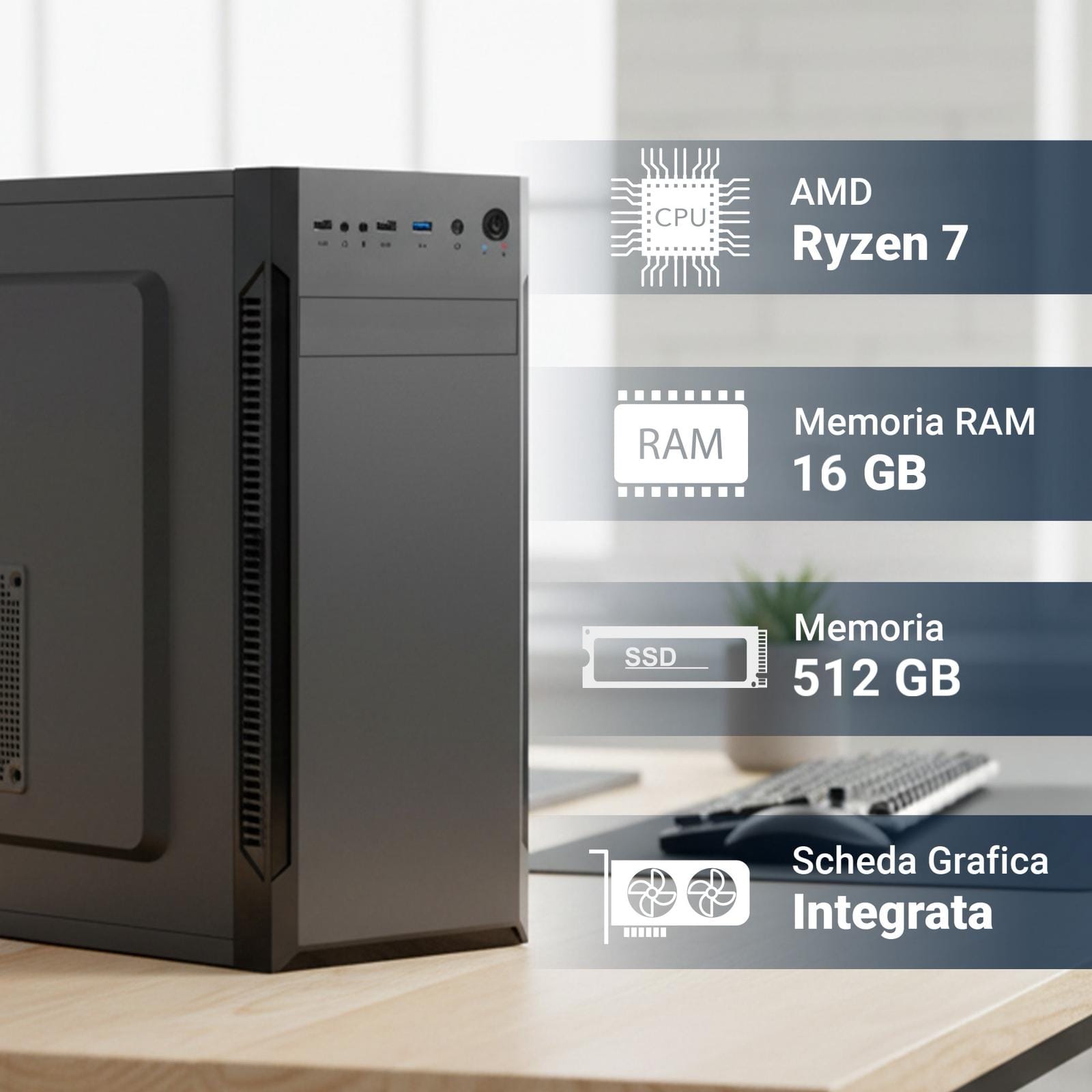 PC Ufficio AMD Ryzen 7 5700G - immagine 2