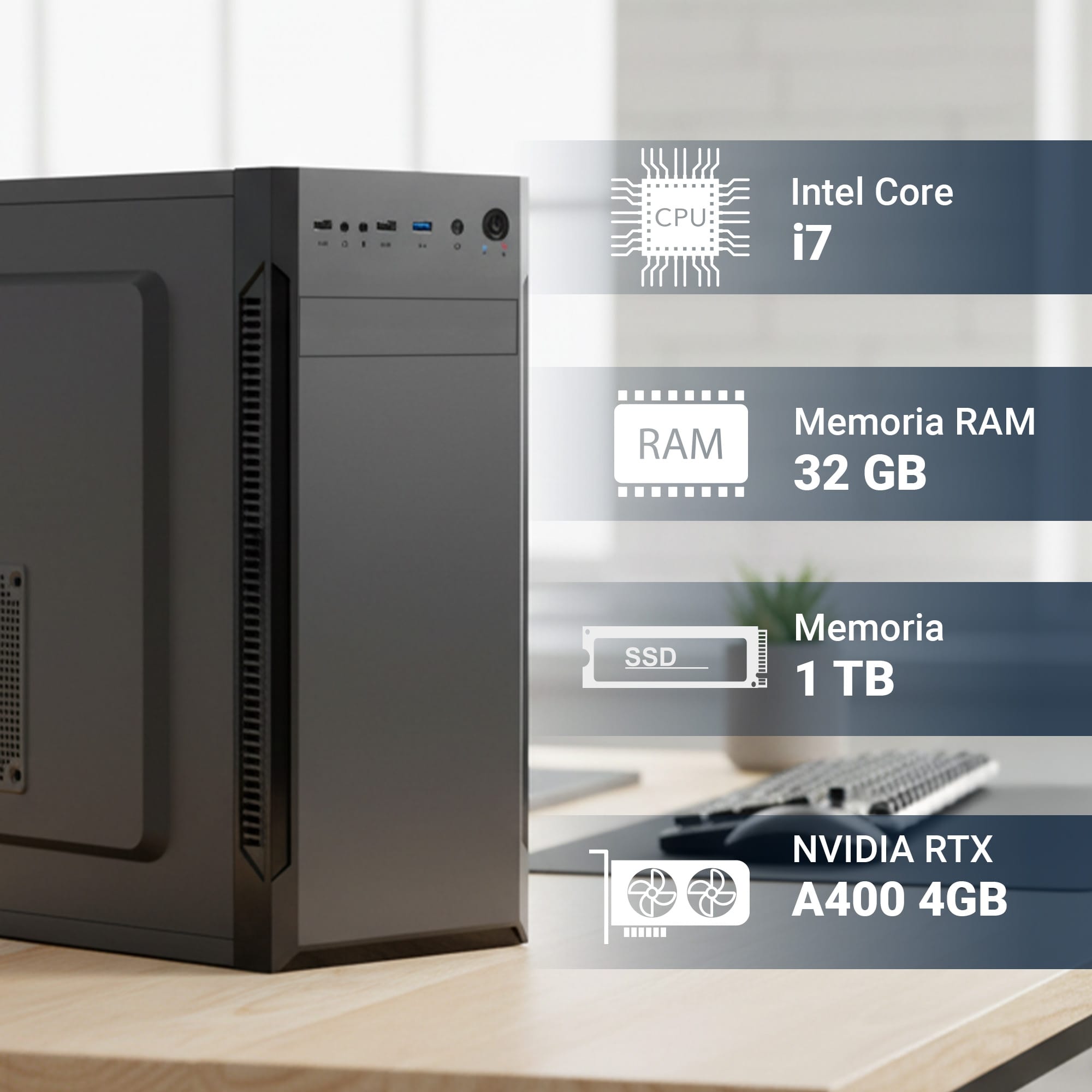 PC Workstation Intel Core i7-14700 · Quadro RTX A400 - immagine 2