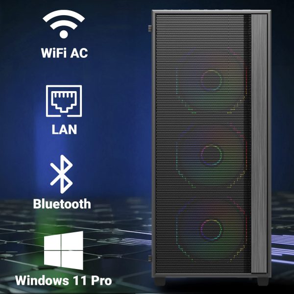 PC Gaming AMD Ryzen 7 5700X - RX 6500XT 8GB, 32GB RAM, SSD 1TB NVMe, Windows 11 Pro