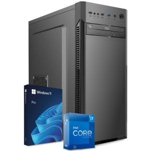 PC Fisso Completo - Computer Desktop Intel Core i7-12700 • RAM 32GB DDR4 • SSD 1TB NVMe M.2 • Grafica Intel UHD 770 • Wi-Fi AC e Bluetooth • Masterizzatore DVD • HDMI • USB 3.0 • Windows 11 Pro